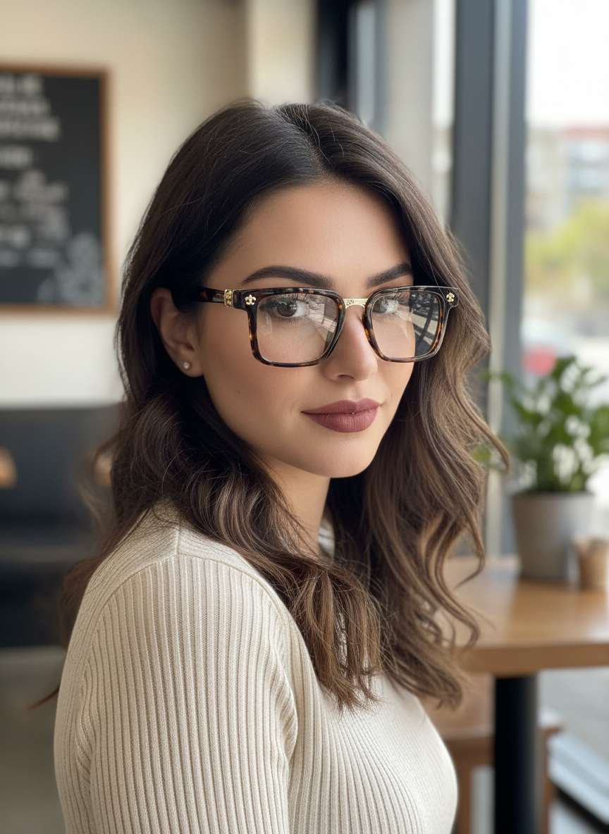 عینک زنانه بلوکات UV 400 فریم مستطیلی کد 10268