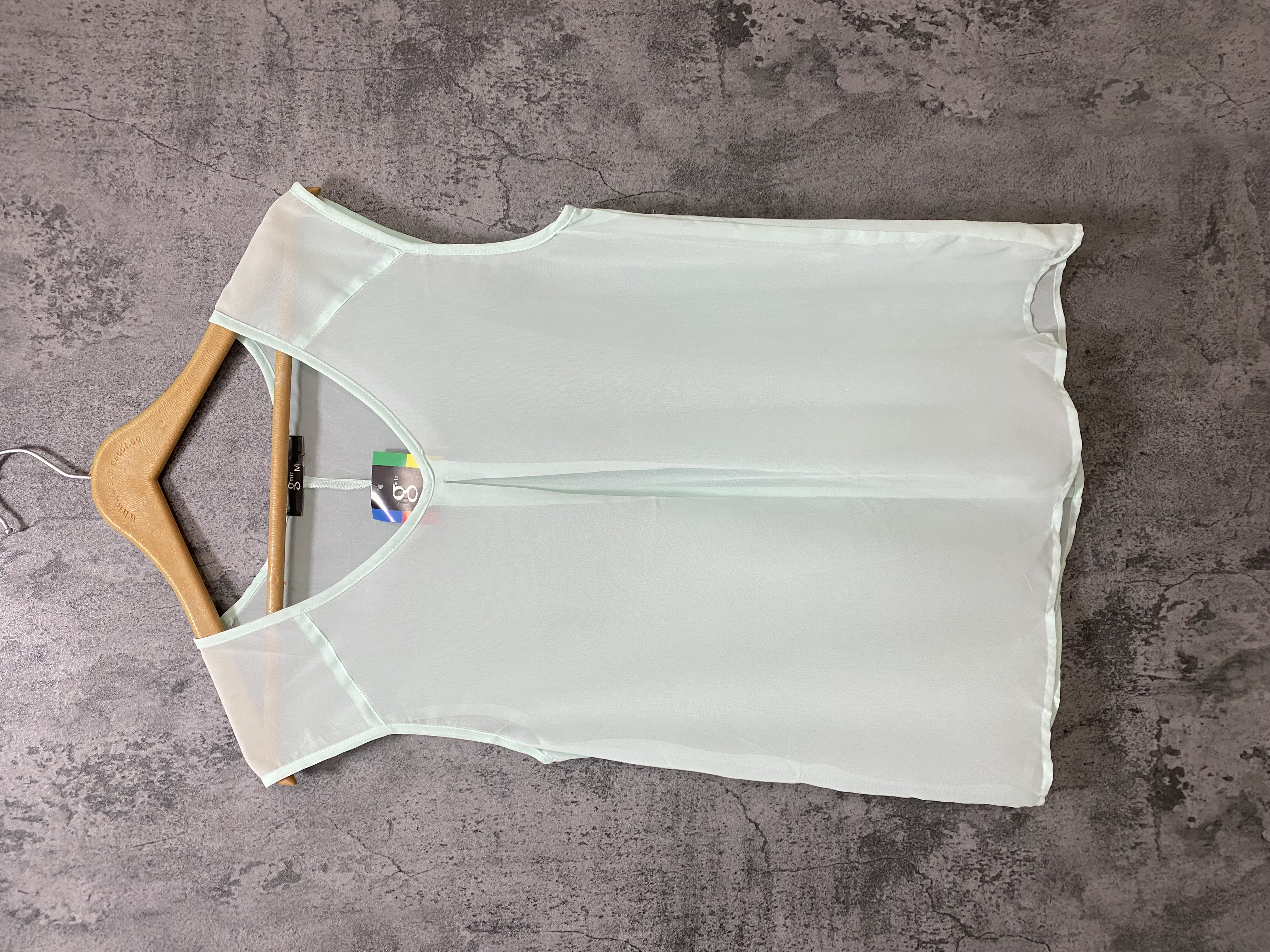 تاپ حریر زنانه رنگ سبز ابی پاستیلی کد 1