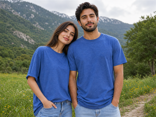 تیشرت نخ و پنبه یونیسکس (مردانه و زنانه ) استین کوتاه وارداتی